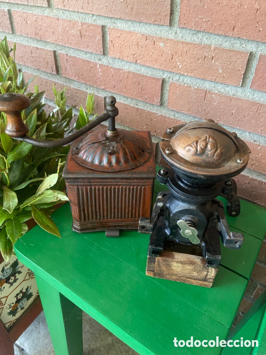Antig&uuml;edades: Pareja de molinillos de caf&eacute; antiguos - Foto 7