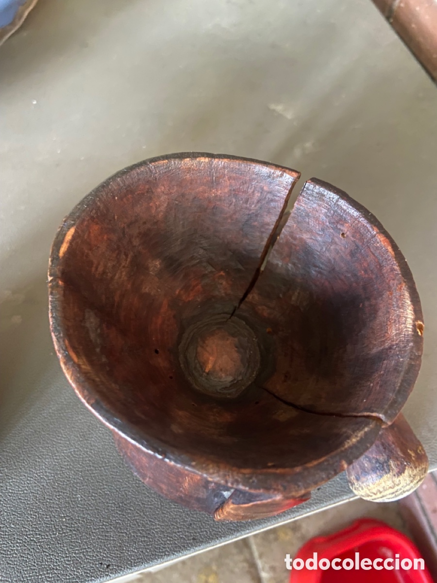 Antig&uuml;edades: Pareja de antiguos morteros de madera - Foto 4