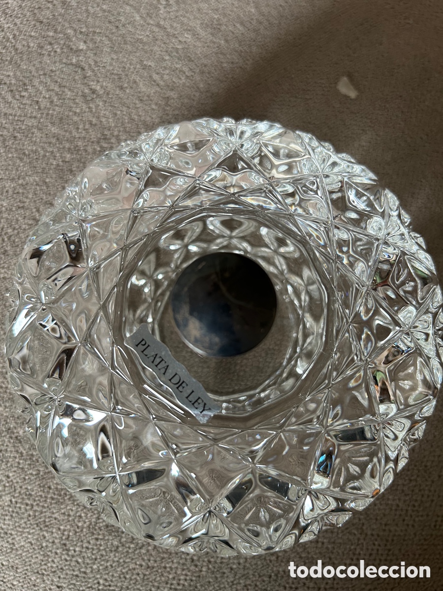 Antig&uuml;edades: Bombonera cristal y plata - Foto 2