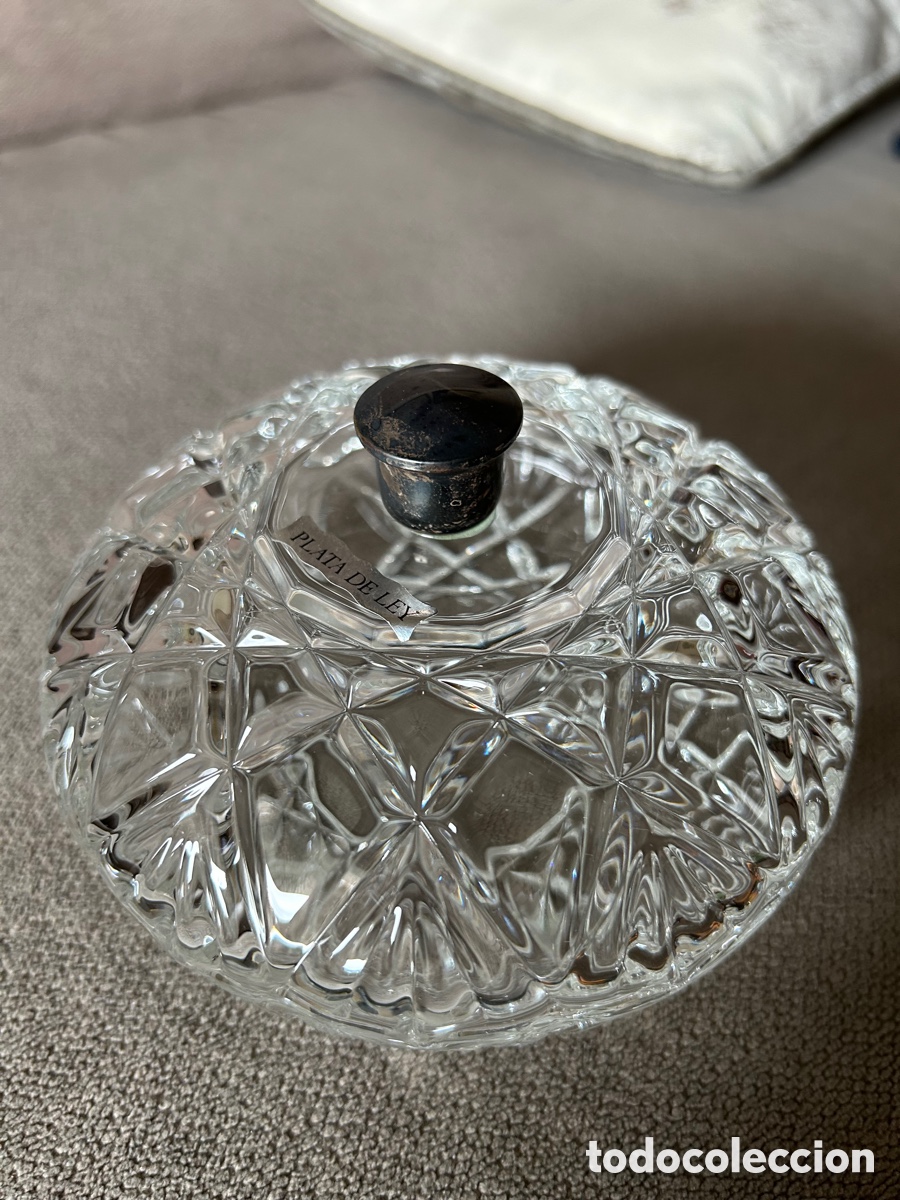 Antig&uuml;edades: Bombonera cristal y plata - Foto 1
