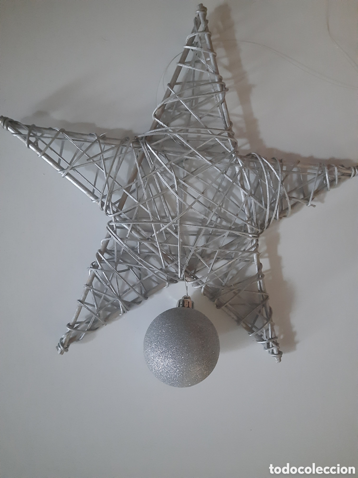 Antig&uuml;edades: Estrella mimbre 30cm - Foto 2