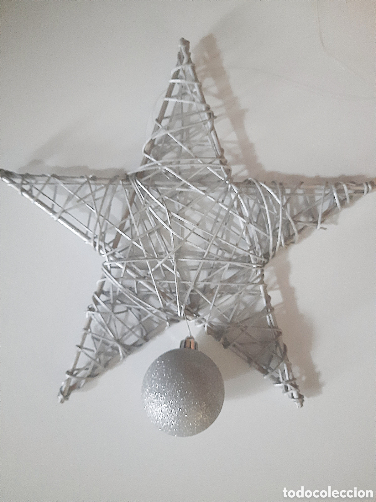 Antig&uuml;edades: Estrella mimbre 30cm - Foto 1