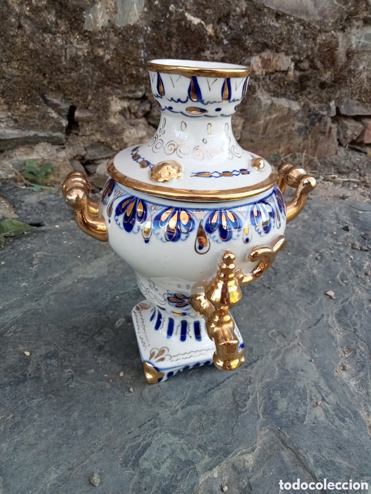Antig&uuml;edades: Samovar de cer&aacute;mica antiguo impecable - Foto 1