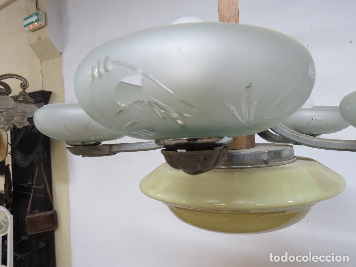Antig&uuml;edades: PRECIOSA LAMPARA PLAFON Y BRAZOS - Foto 6