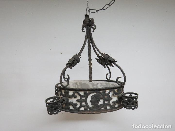 Antig&uuml;edades: LAMPARA DE FORJA ESTILO RENACIMIENTO - Foto 2