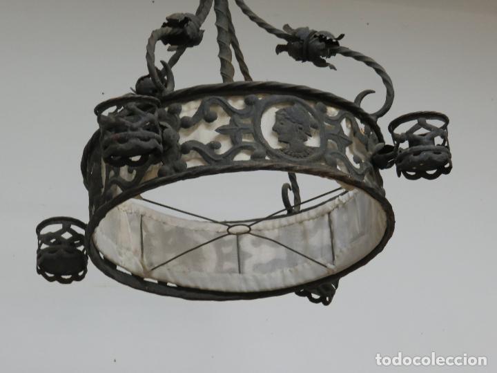 Antig&uuml;edades: LAMPARA DE FORJA ESTILO RENACIMIENTO - Foto 3