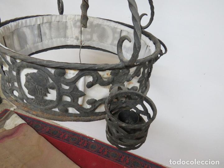 Antig&uuml;edades: LAMPARA DE FORJA ESTILO RENACIMIENTO - Foto 6