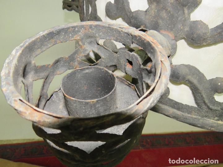 Antig&uuml;edades: LAMPARA DE FORJA ESTILO RENACIMIENTO - Foto 7