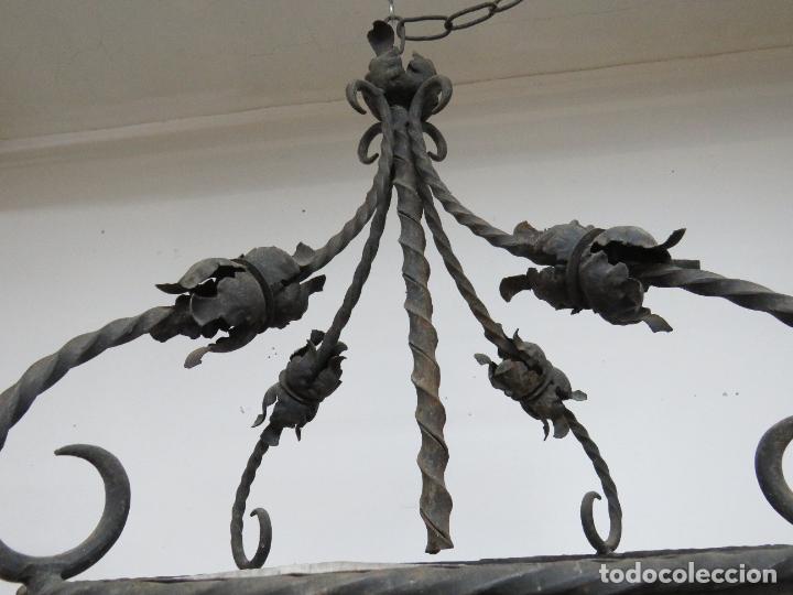 Antig&uuml;edades: LAMPARA DE FORJA ESTILO RENACIMIENTO - Foto 8