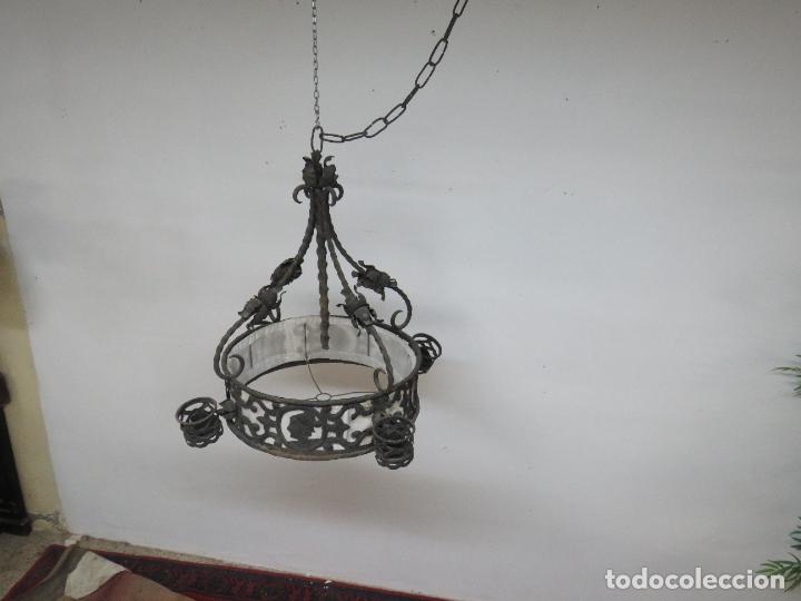 Antig&uuml;edades: LAMPARA DE FORJA ESTILO RENACIMIENTO - Foto 9