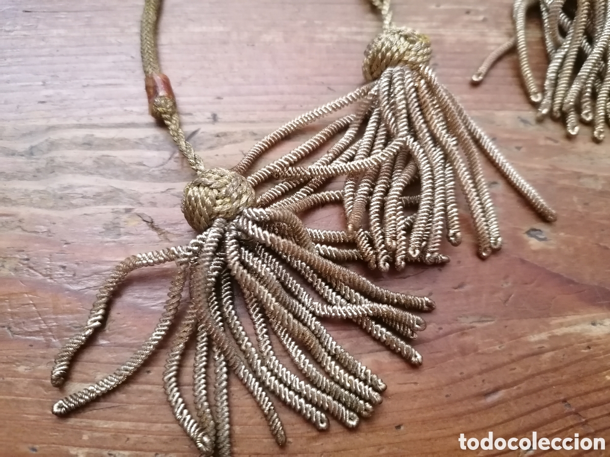 Antig&uuml;edades: Dos antiguos cordones de hilo de oro - Foto 1