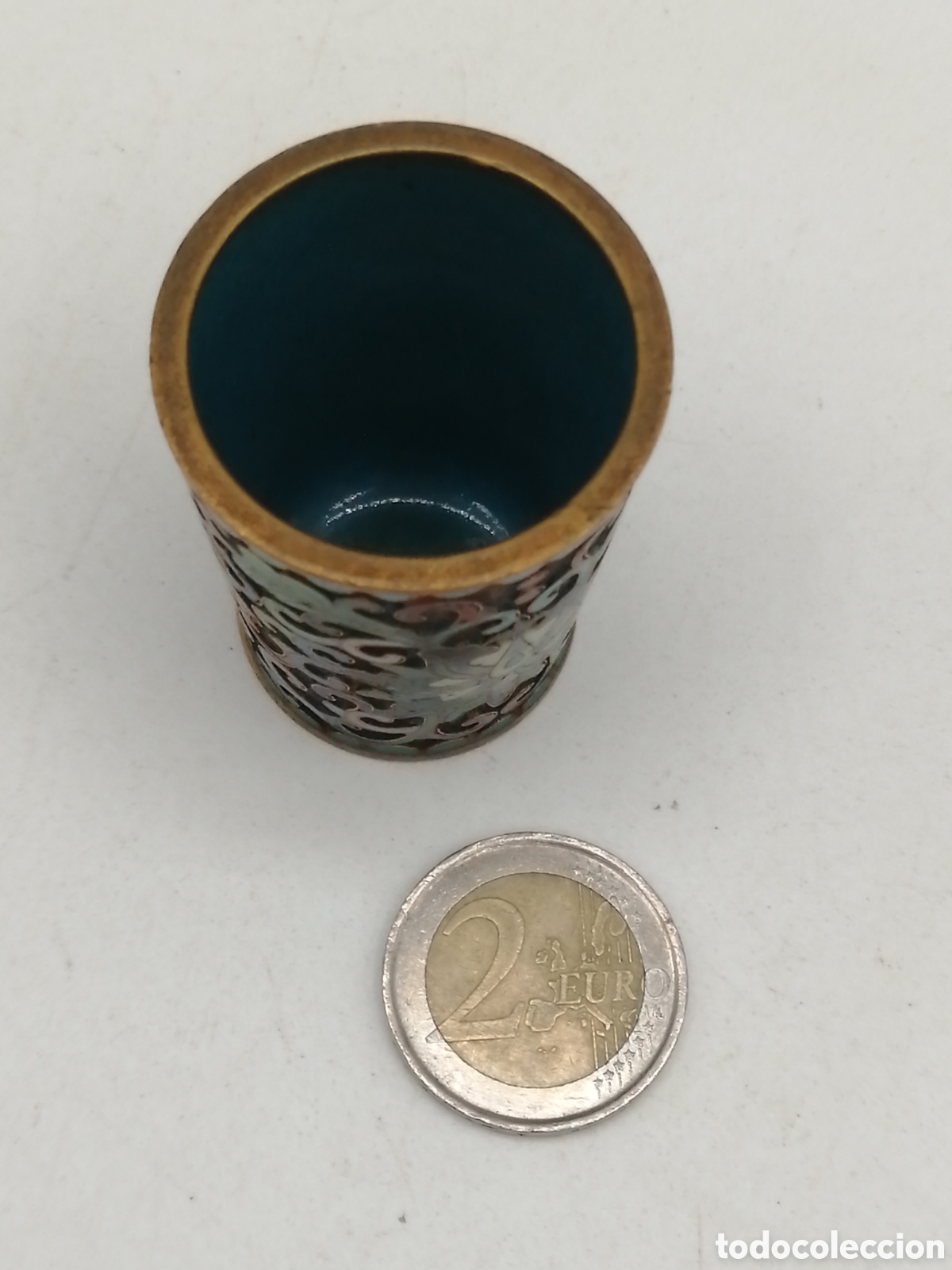Antig&uuml;edades: Palillero bronce y esmalte cloisonne - Foto 2