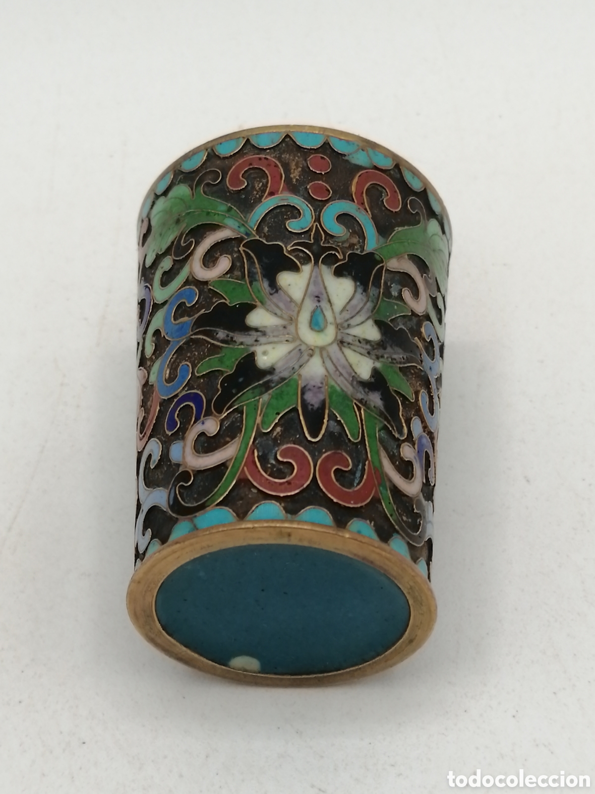 Antig&uuml;edades: Palillero bronce y esmalte cloisonne - Foto 3