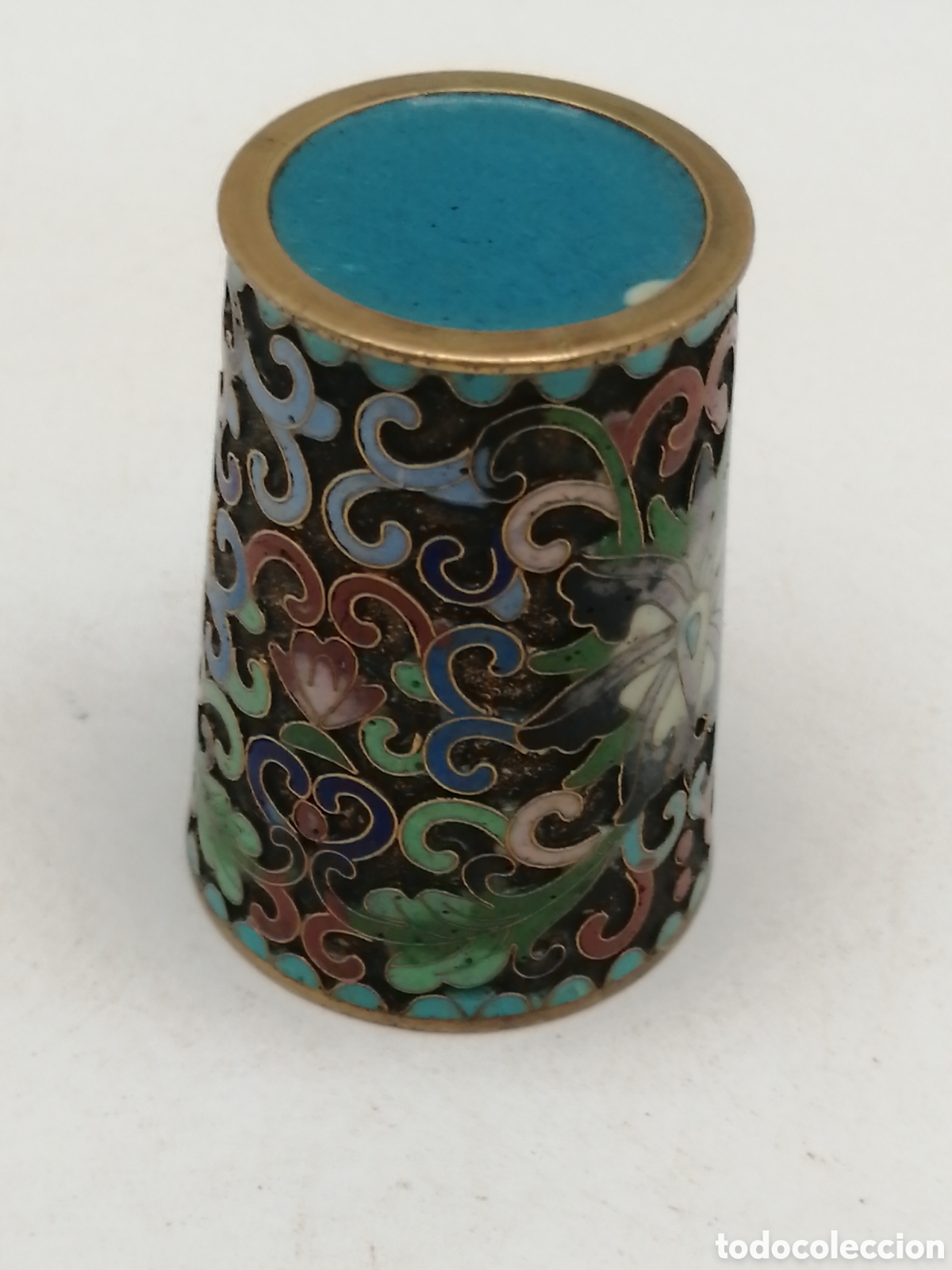 Antig&uuml;edades: Palillero bronce y esmalte cloisonne - Foto 4