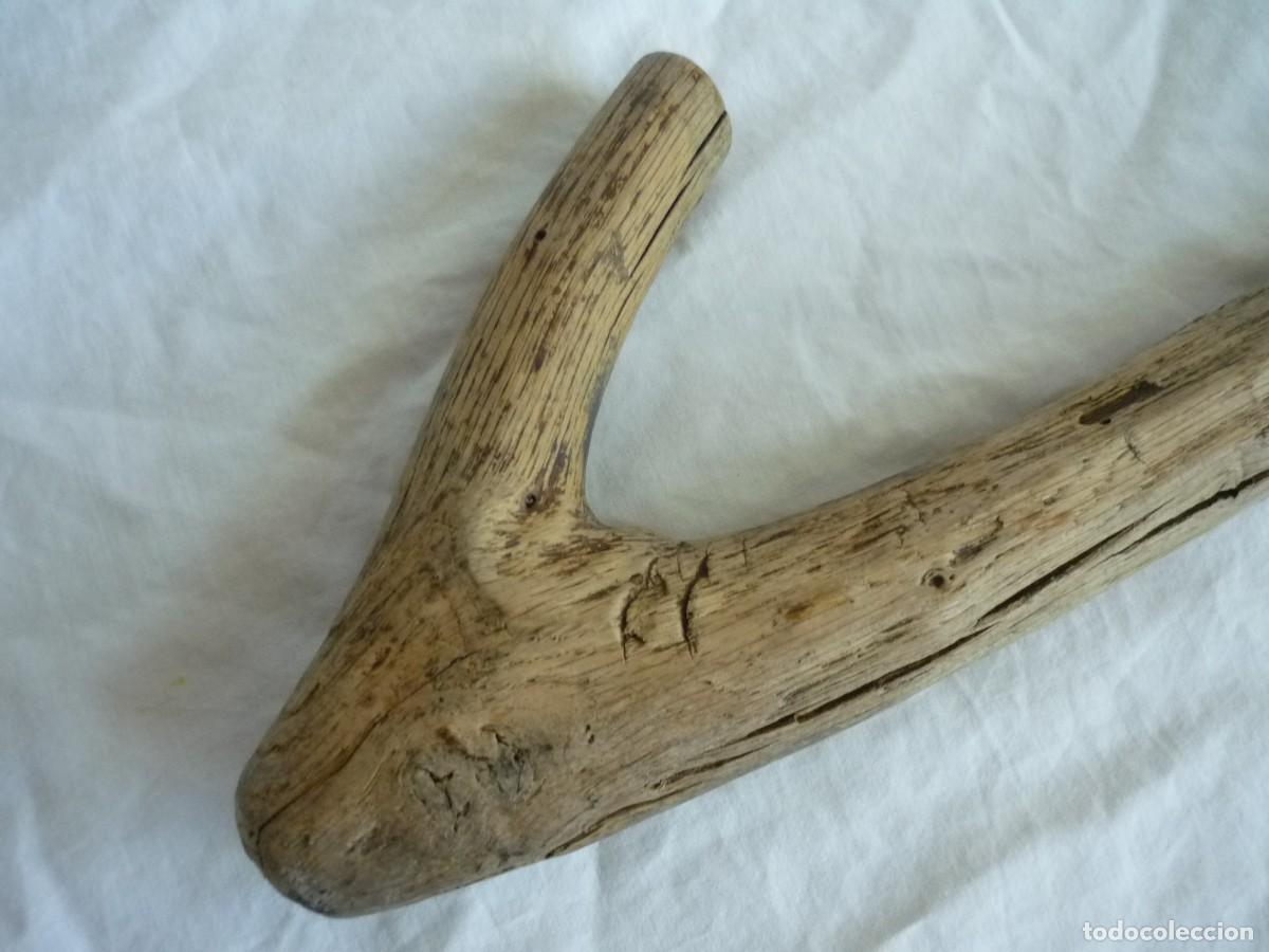Antig&uuml;edades: Cierre de cincha o cintur&oacute;n, pieza r&uacute;stica de madera - Foto 8