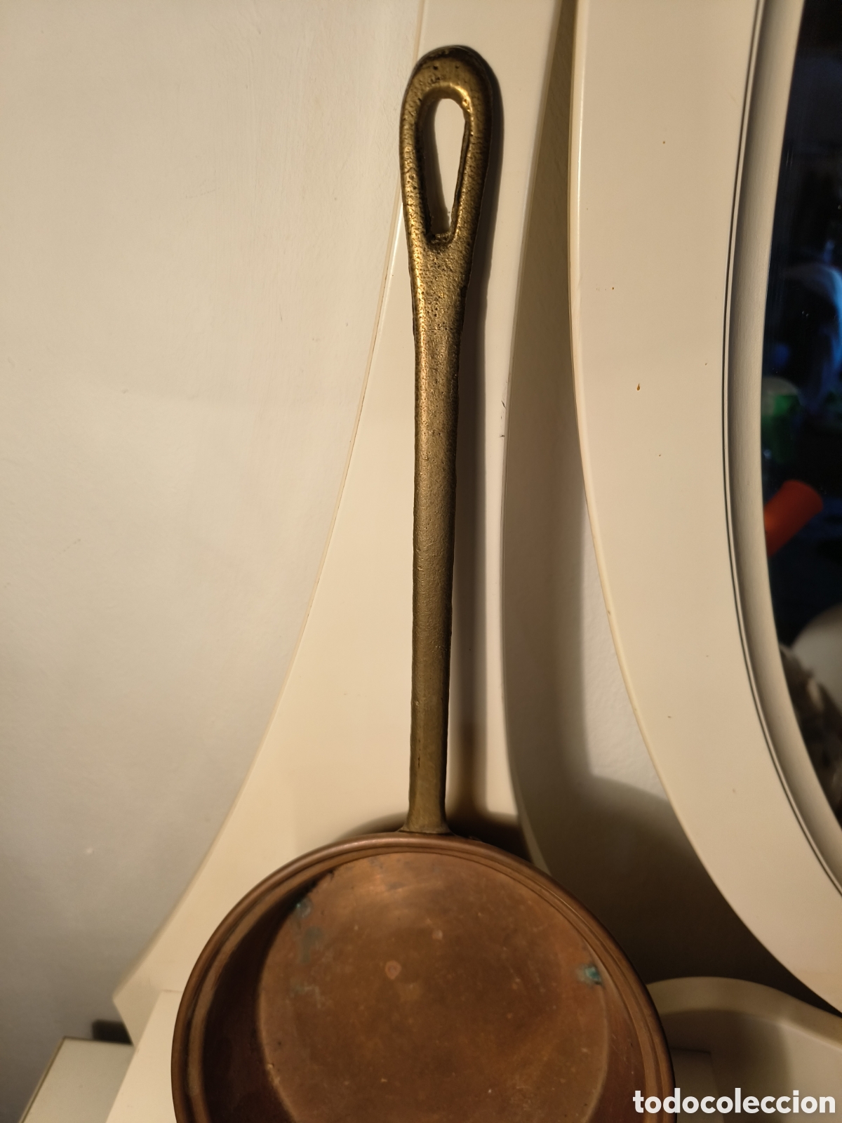 Antig&uuml;edades: Sarten de cobre mango largo - Foto 6