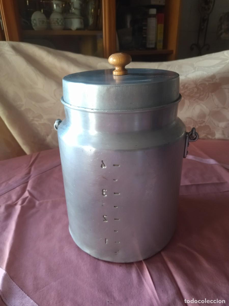 Antig&uuml;edades: Antigua lechera de de aluminio, 5 litros - Foto 5