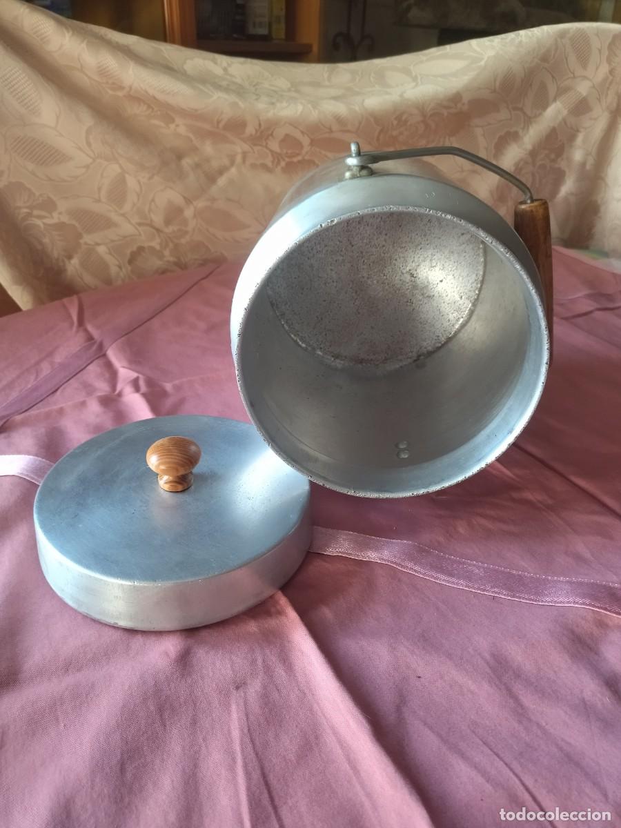Antig&uuml;edades: Antigua lechera de de aluminio, 5 litros - Foto 8