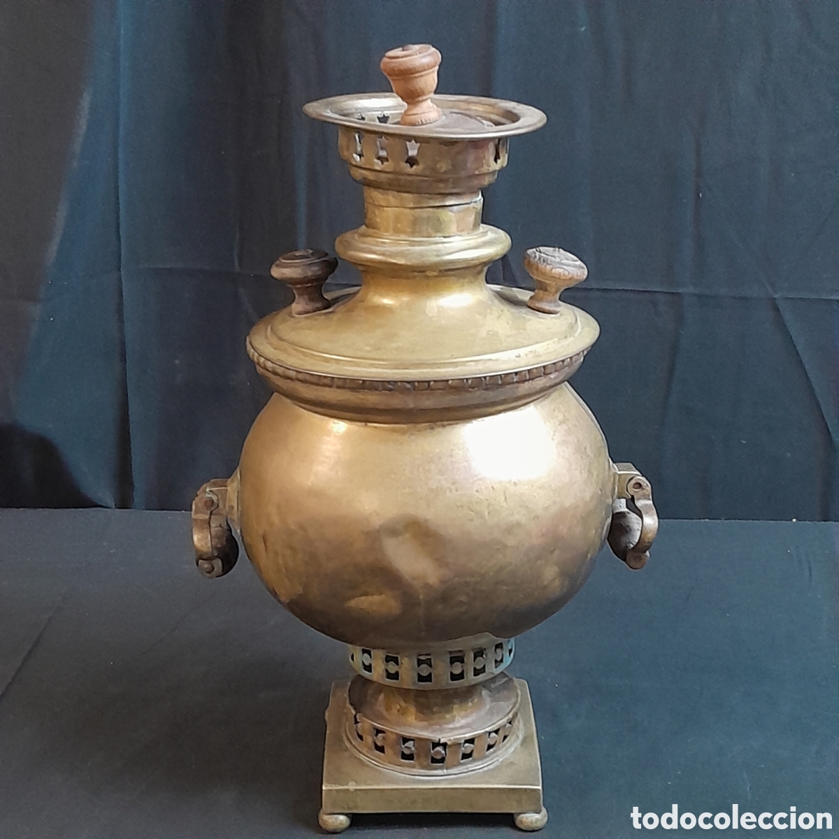 Antig&uuml;edades: SAMOVAR DE LAT&Oacute;N. PRINCIPIOS SIGLO XX. - Foto 4