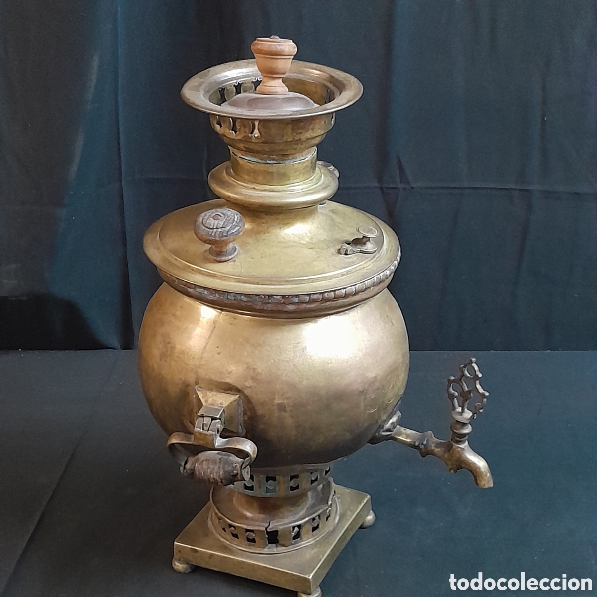 Antig&uuml;edades: SAMOVAR DE LAT&Oacute;N. PRINCIPIOS SIGLO XX. - Foto 5