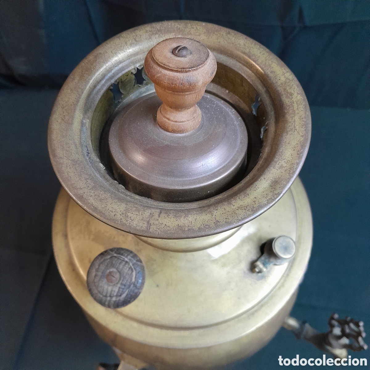 Antig&uuml;edades: SAMOVAR DE LAT&Oacute;N. PRINCIPIOS SIGLO XX. - Foto 8