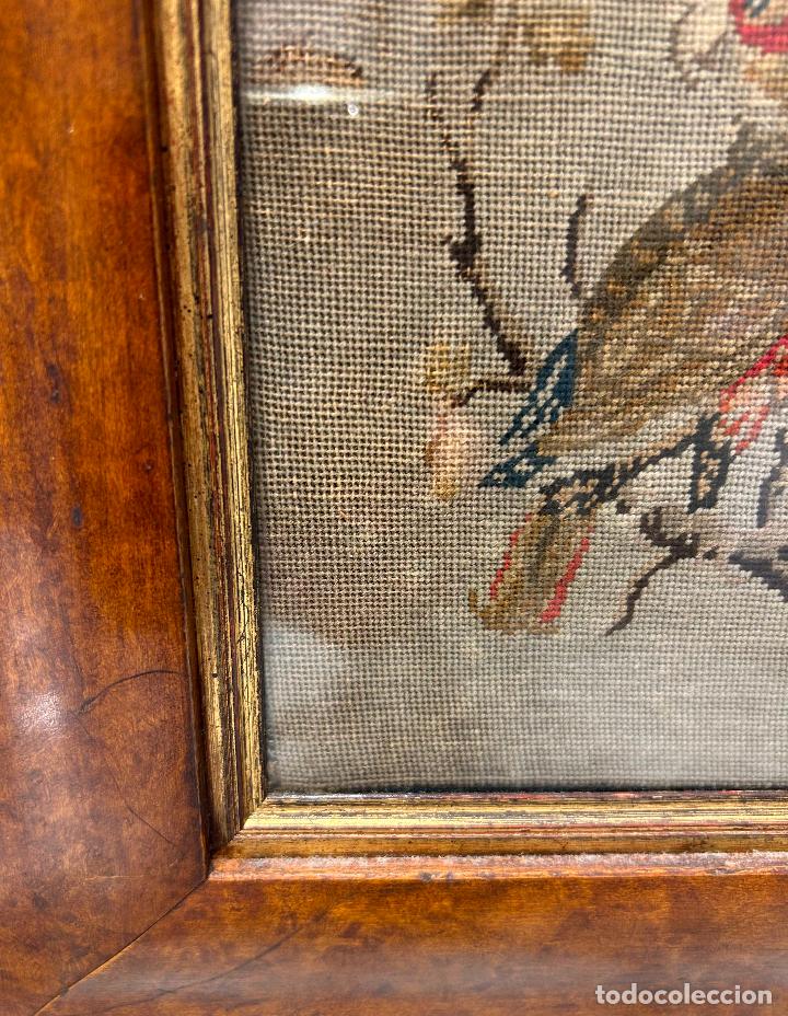 Antig&uuml;edades: TAPIZ PETIT POINT SIGLO XIX - Foto 7