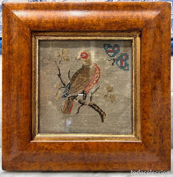 Antig&uuml;edades: TAPIZ PETIT POINT SIGLO XIX - Foto 1