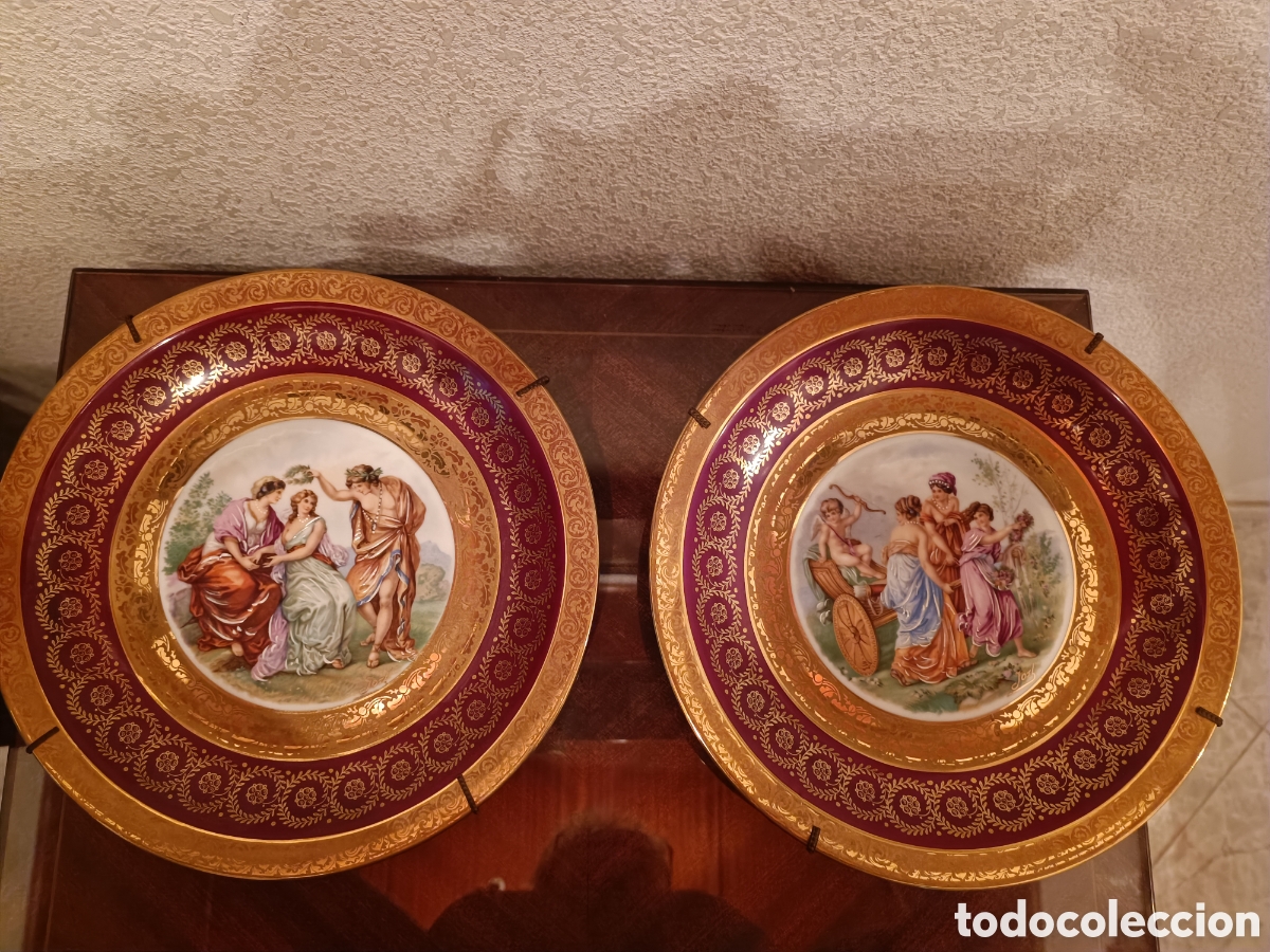 Antig&uuml;edades: Dos platos de Limoges - Foto 1