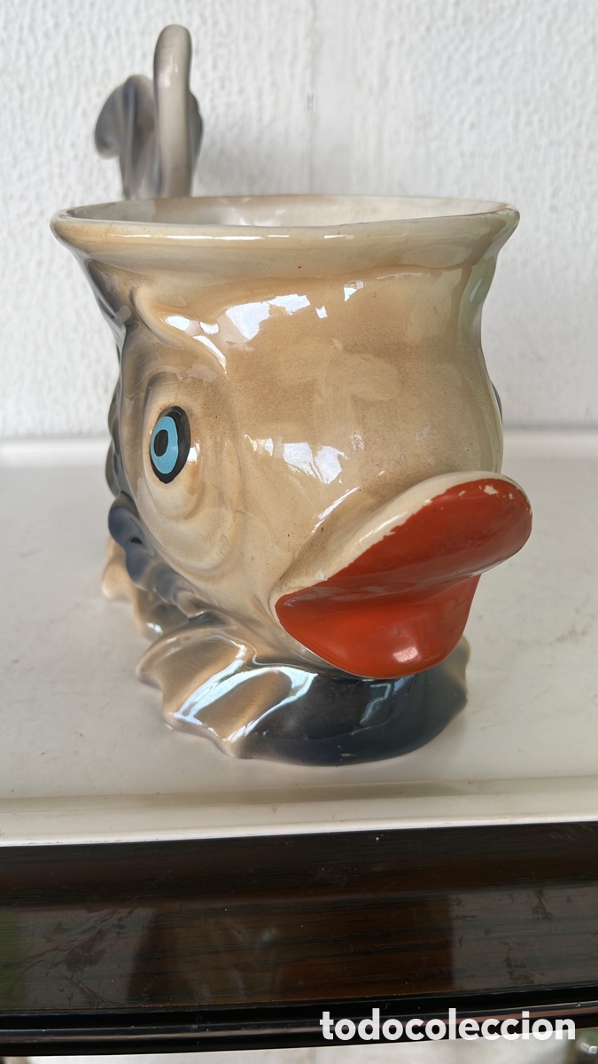 Antig&uuml;edades: MACETERO PORCELANA FORMA PEZ - Foto 2