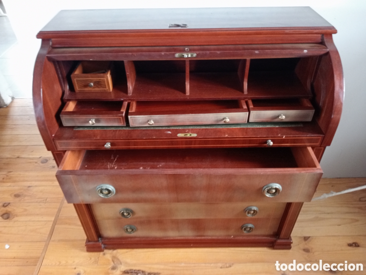 Antig&uuml;edades: Escritorio bureau cilindrico - Foto 4
