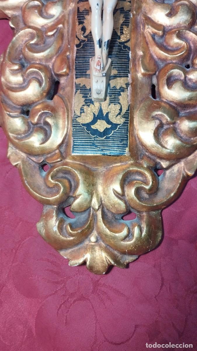 Antig&uuml;edades: CRUCIFIJO EN CORNUCOPIA DORADA (S. XVII) - Foto 5