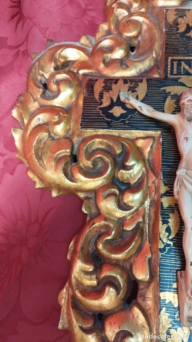 Antig&uuml;edades: CRUCIFIJO EN CORNUCOPIA DORADA (S. XVII) - Foto 7
