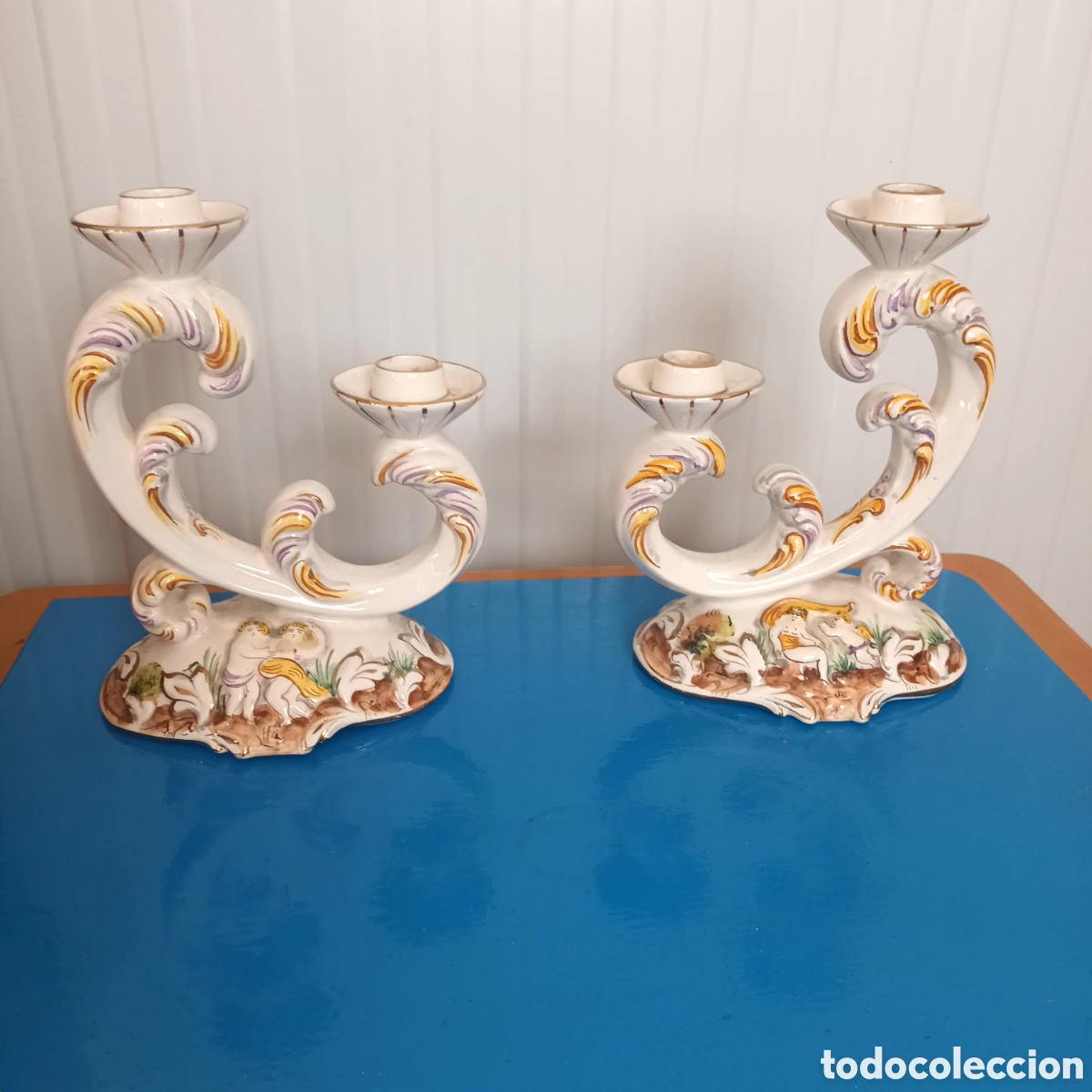 Antig&uuml;edades: Pareja de candelabros - Foto 1