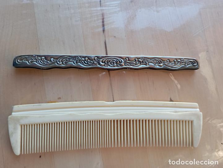 Antig&uuml;edades: Peine con Mango Decorado, Labrado. - Foto 3