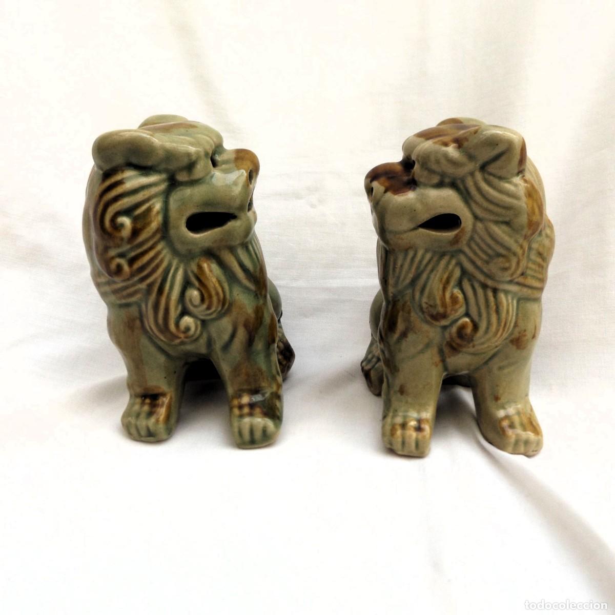 Antig&uuml;edades: perros FOO en ceramica vidriada - Foto 4