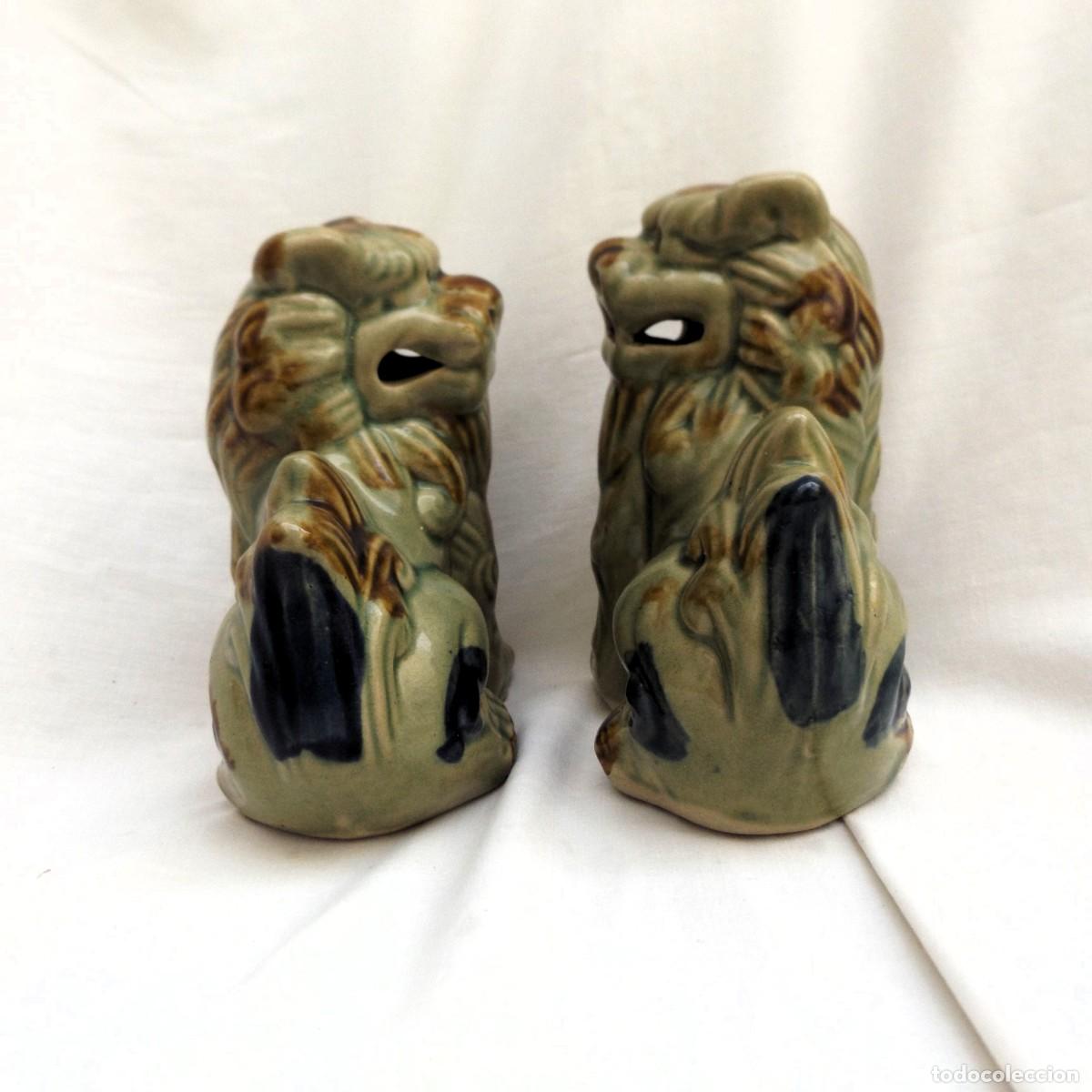 Antig&uuml;edades: perros FOO en ceramica vidriada - Foto 5