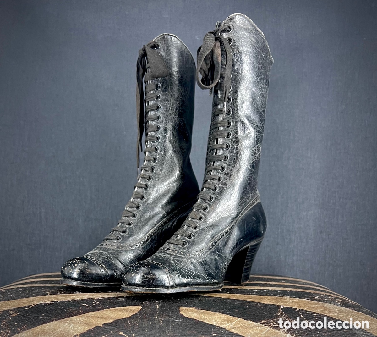 Antig&uuml;edades: Botines Victorianos de piel. S.XIX - Foto 5