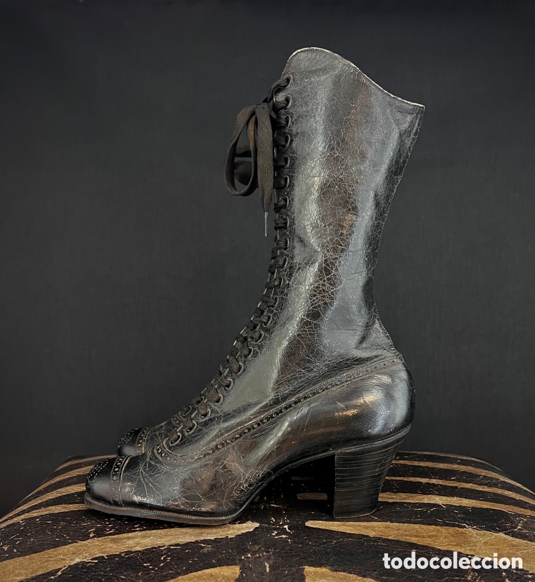 Antig&uuml;edades: Botines Victorianos de piel. S.XIX - Foto 8