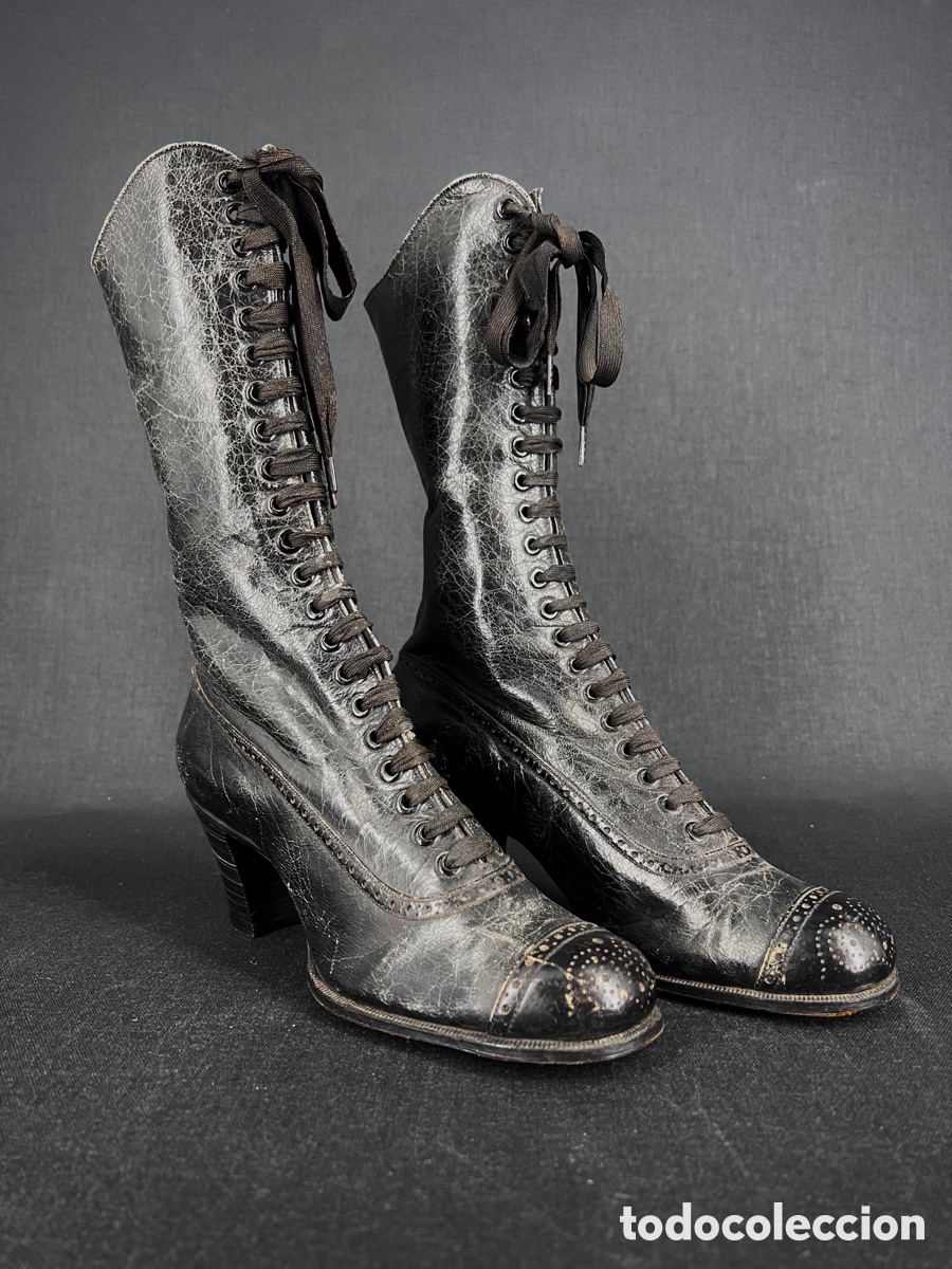 Antig&uuml;edades: Botines Victorianos de piel. S.XIX - Foto 10