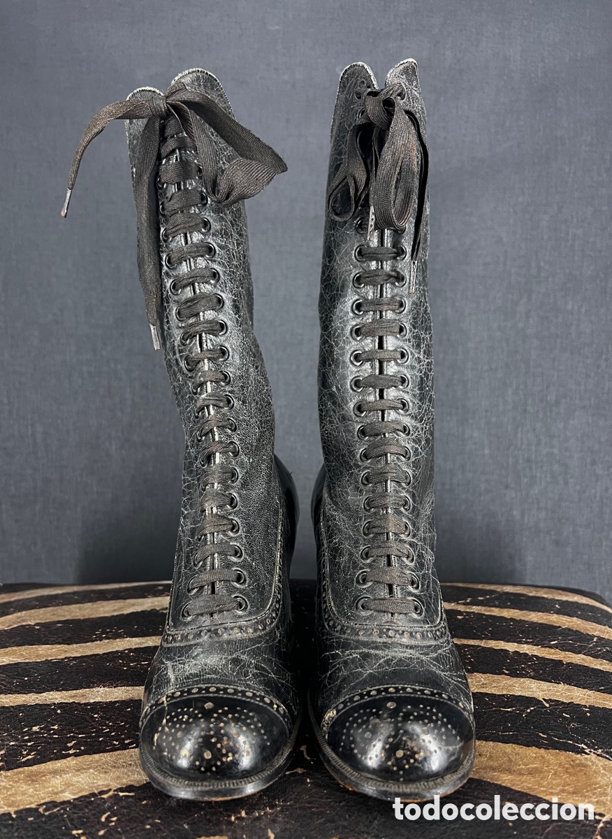 Antig&uuml;edades: Botines Victorianos de piel. S.XIX - Foto 12