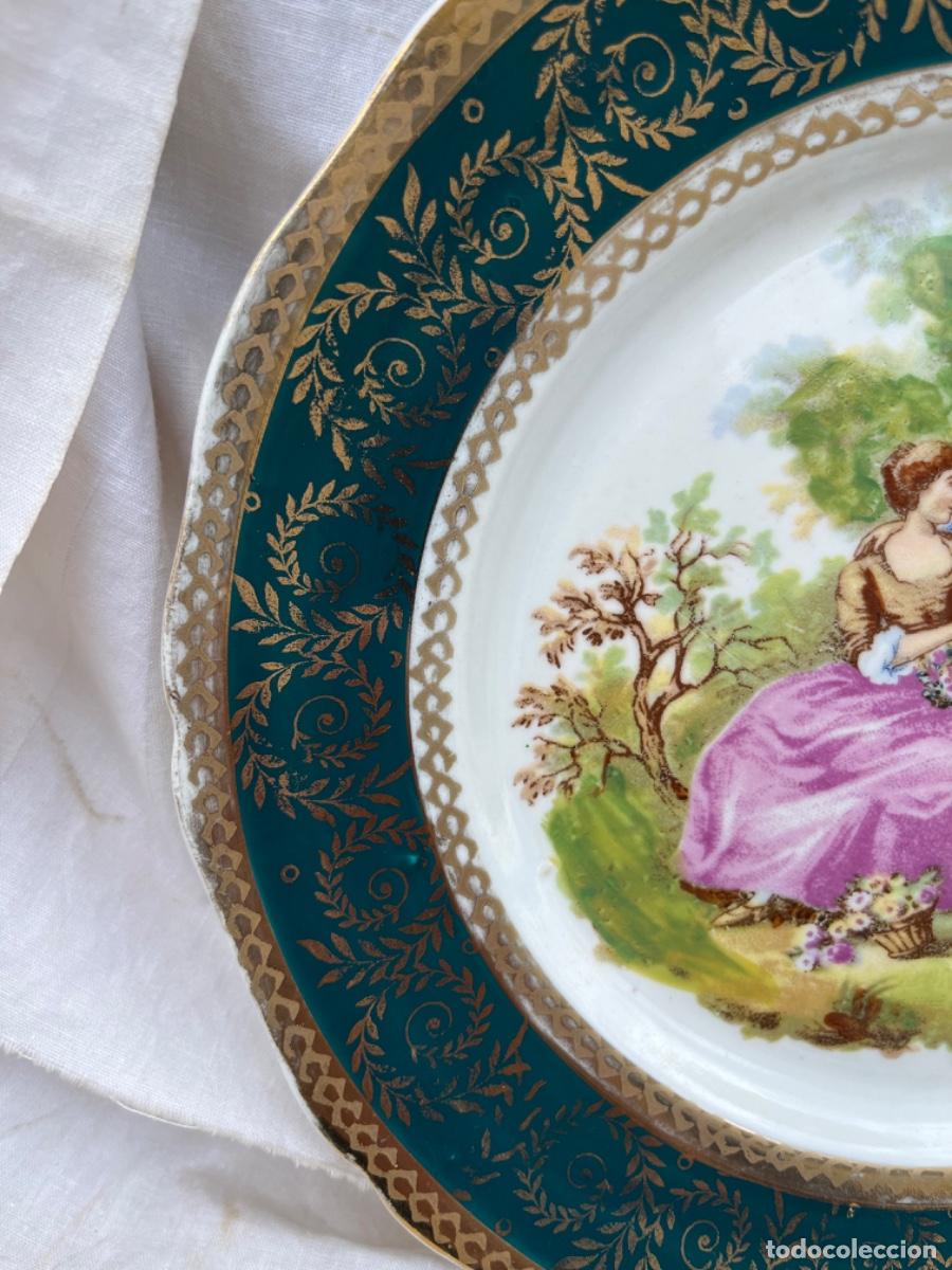 Antig&uuml;edades: Plato porcelana Limoges - Foto 3