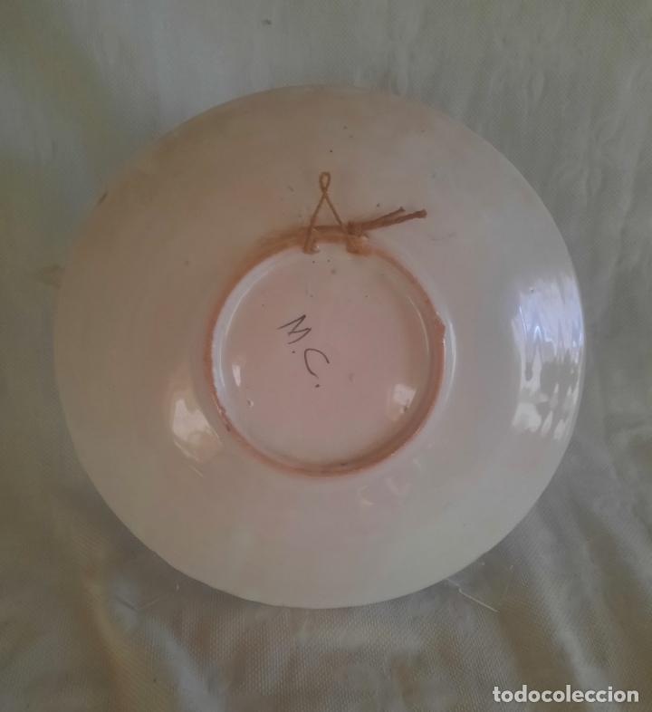 Antig&uuml;edades: GRAN PLATO CER&Aacute;MICA M.C. 29 Cm. - Foto 3