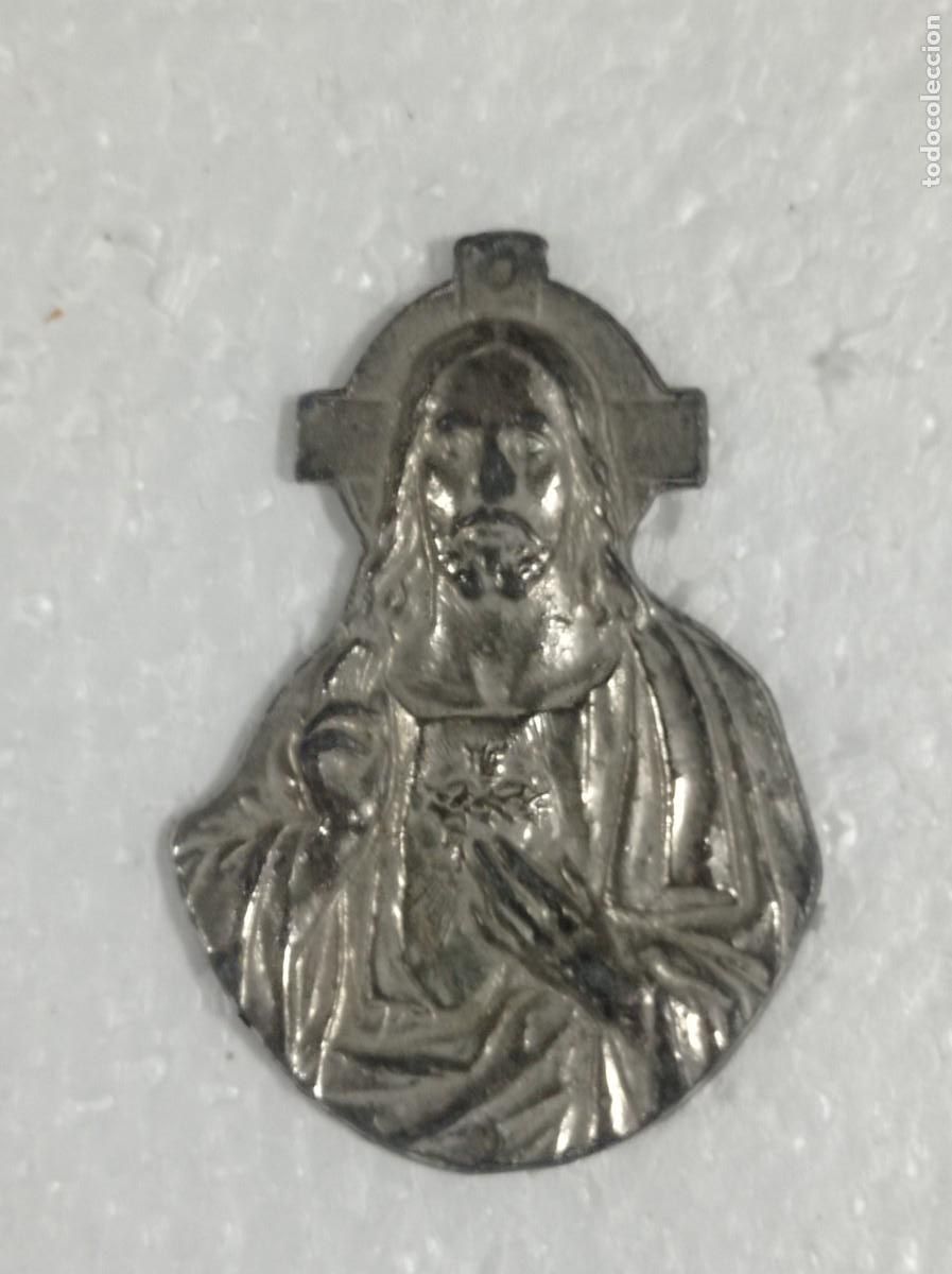 Antig&uuml;edades: Antigua placa de puerta coraz&oacute;n de Jes&uacute;s - Foto 1