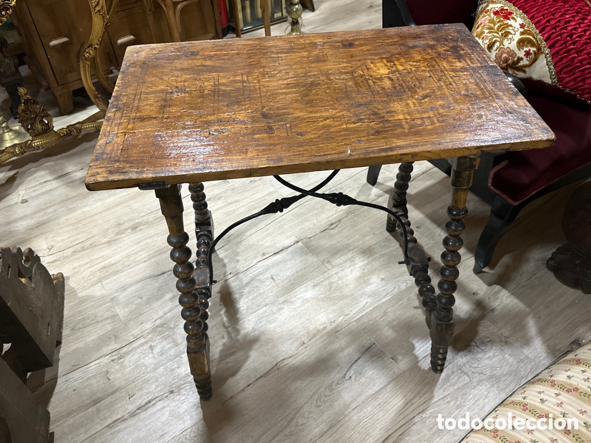 Antig&uuml;edades: Mesa de bargue&ntilde;o con pata de lira - Foto 3