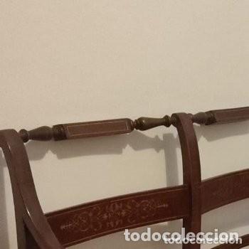 Antig&uuml;edades: Sof&aacute;-banco de madera tallada con asiento - Foto 2