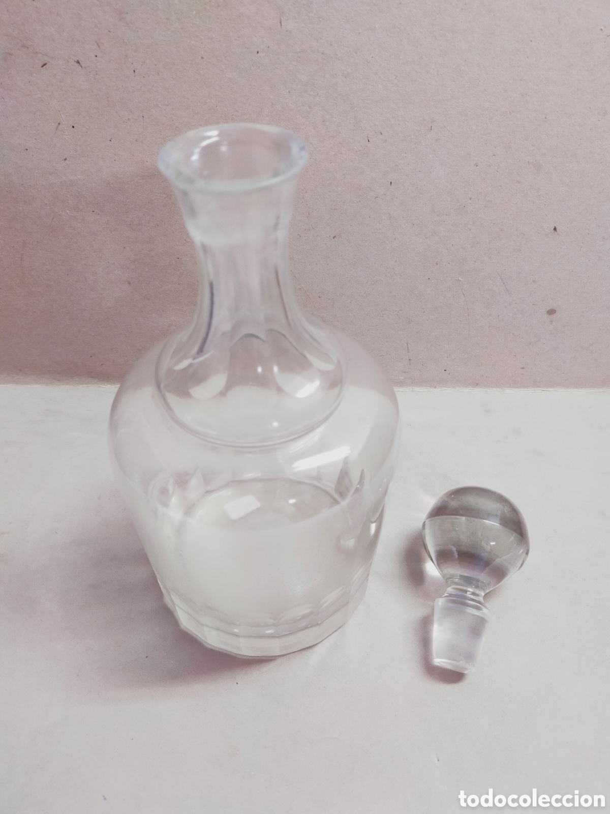 Antig&uuml;edades: BOTELLA DE CRISTAL. REDONDA. 30 CM. - Foto 5