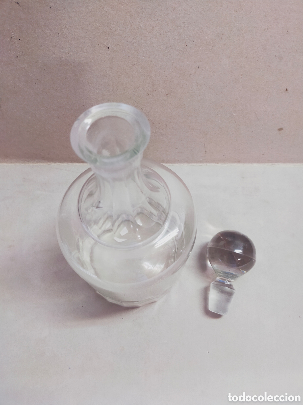 Antig&uuml;edades: BOTELLA DE CRISTAL. REDONDA. 30 CM. - Foto 6
