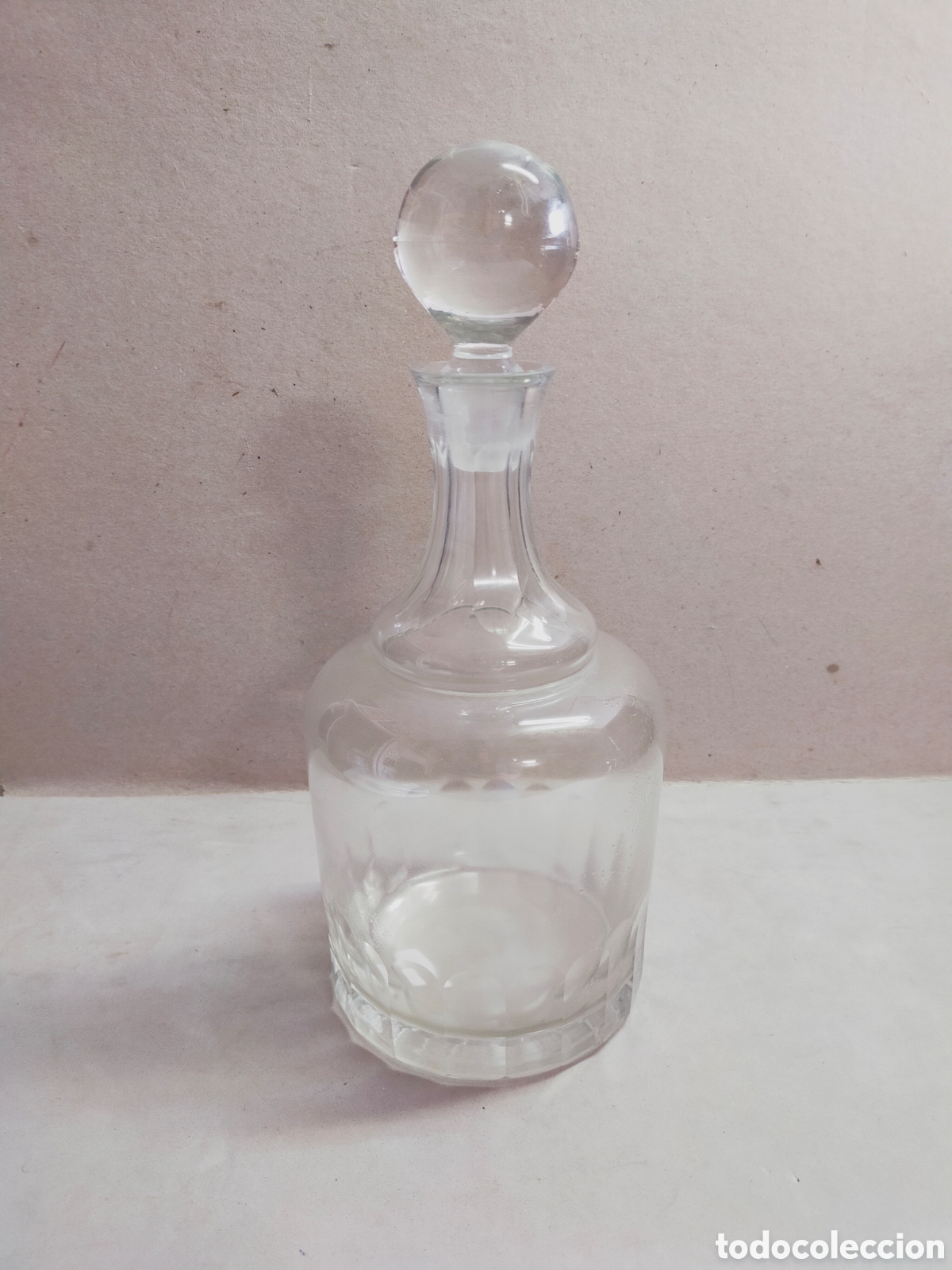Antig&uuml;edades: BOTELLA DE CRISTAL. REDONDA. 30 CM. - Foto 10
