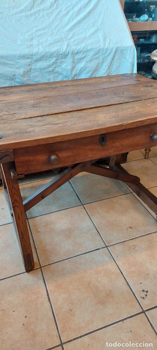 Antig&uuml;edades: Mesa tocinera antigua De madera de pino - Foto 2