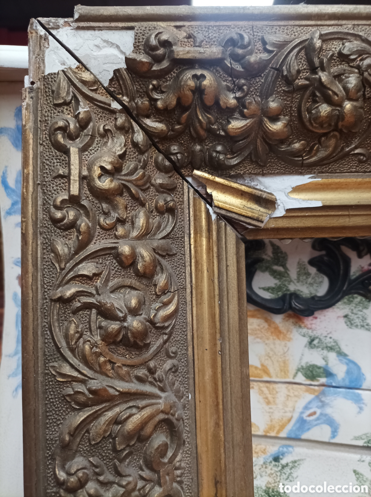 Antig&uuml;edades: Marco dorado antiguo - Foto 3